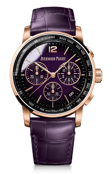 Audemars Piguet CODE 11.59 Chronograph Selfwinding Pink Gold Purple Replica watch 26393OR.OO.A616CR.01